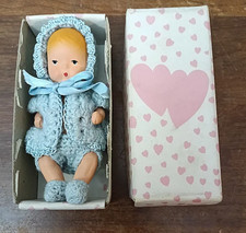 Vintage Kerr & Hinz "Peg o' My Heart" Model B Miniature Bisque Baby Doll w/ Box