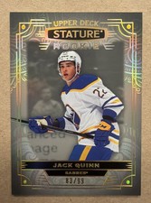 JACK QUINN 2022-23 Upper Deck Stature Rookie Photo Variant /99 RC Sabres