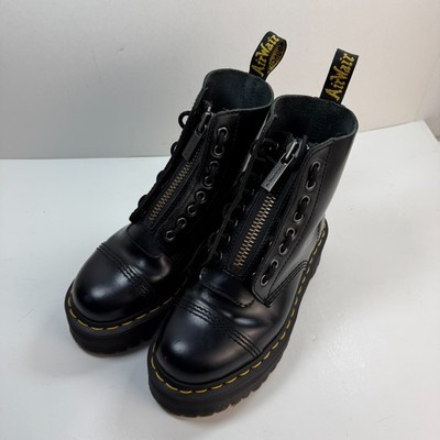 Dr. Martens Sinclair Max Black Platform Boots Women s US Size 6 Smooth Leather