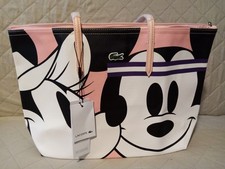 Borsa Lacoste rosa Minnie e topolino nuova busta e cartellini bag Minni mickey
