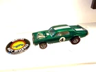 Vintage Hot Wheels Redline Nitty Gritty Kitty 1970 Hong Kong Green W/ Button