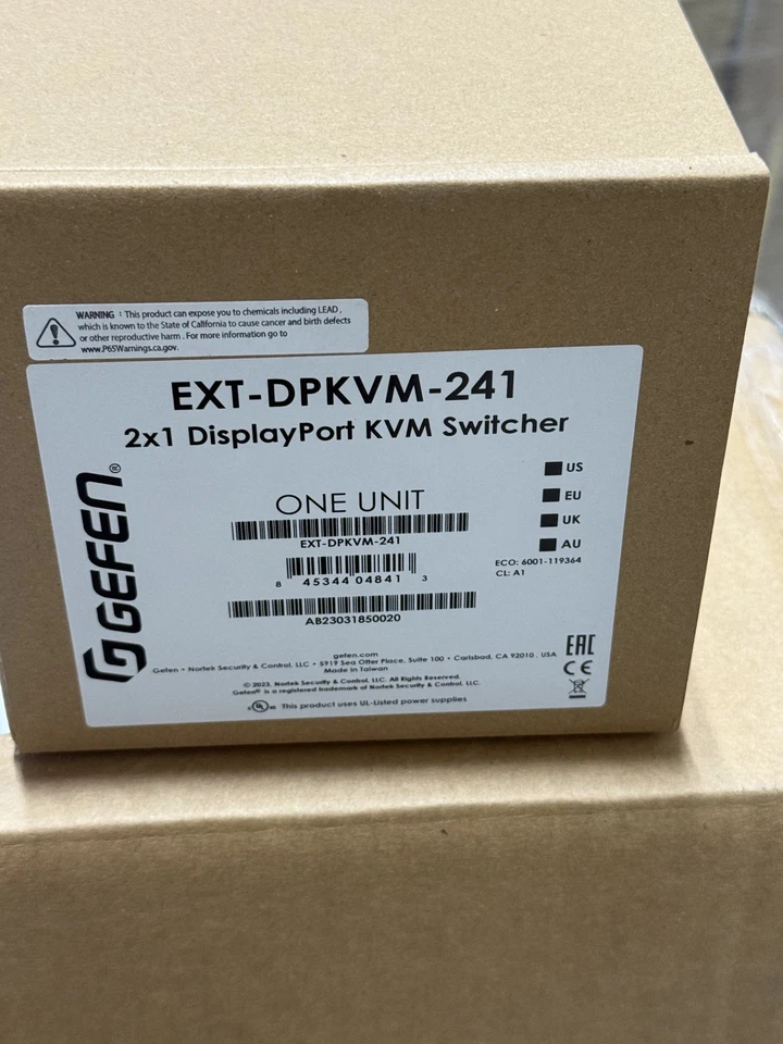 Conmutador KVM Gefen EXT-DPKVM-241 DisplayPort ¡NUEVO EN CAJA! Foto 4 de 4