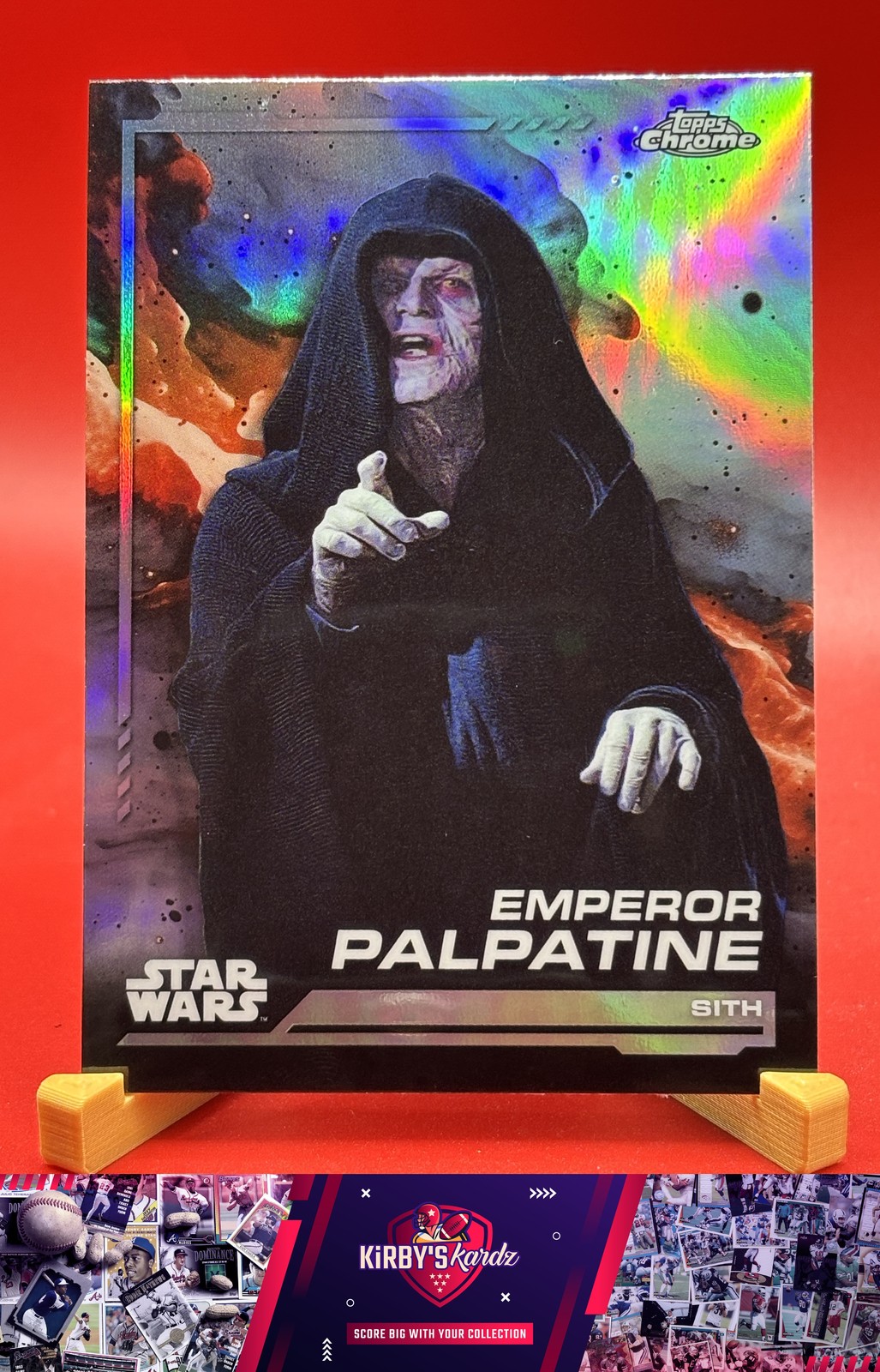 2024 Topps Chrome Star Wars #131 Emperor Palpatine Rainbow Refractor