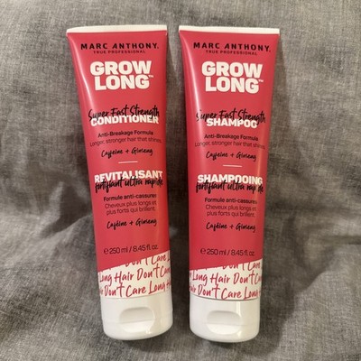 New Marc Anthony Grow Long Super Fast Strength Shampoo & Conditioner 8.45 oz ea.