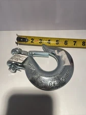 1/2" Forged Steel High Test Clevis Slip Hook w Latch Zinc Plated Towing/Lift