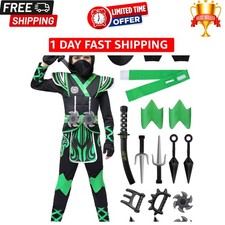 Children's Ninja Role-Play Costume Set - Includes Mask, Jumpsuit  More