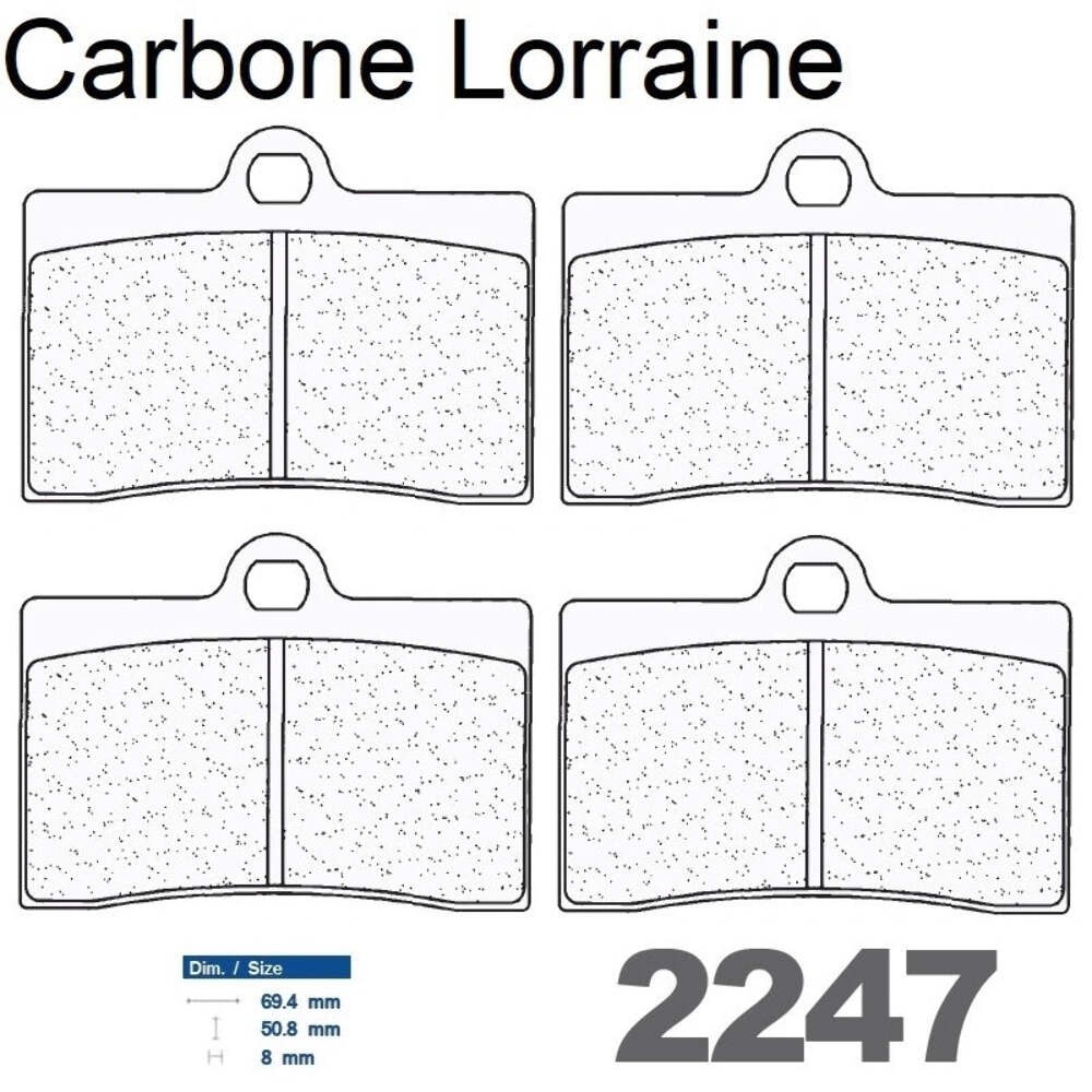 Plaquettes racing Carbone Lorraine avant en alliage fritté haut de gamme pour Ducati 748 Biposto