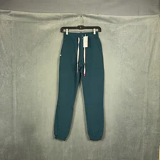 Figs Scrub Pants Sumaiya Slim High Waisted Pants Womens Size XXS Caribbean Blue