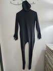 Black Solid Skin Suit Morphsuit Halloween Adult M Costume FREE SAME DAY SHIPPING
