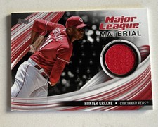 Hunter Greene 2023 Topps Series 1 Black /199 Major League Material MLM-HG Relic