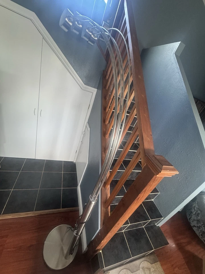 Lámpara de pie ARTIVA 88 pulgadas Micah moderna cromada arqueada con atenuador Foto 2 de 2