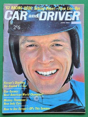 Car & Driver June 1962 - SEBRING 12 HRS - F1 FERRARIS - THOMPSON INDY 500 CAR
