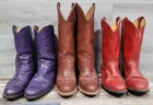WOMENS LOT OF 12 WESTERN LEATHER COWBOY BOOTS EMBROIDERED JUSTIN DURANGO LAREDO — photo 5