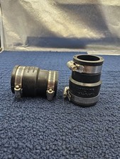 QTY 2 Fernco 1056-150/125 Flexible Pipe Coupling 1-1/2 Plastic/Steel 1-1/4