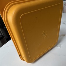 Vintage Tupperware Tuppertoys Yellow Stencil Case and stencils 1980 s