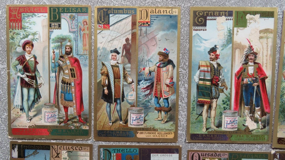 Sammlungsauflösung:  Liebig Serie 238  Alphabet II (Männerkostüme)  1893  RAR - Bild 2 von 4