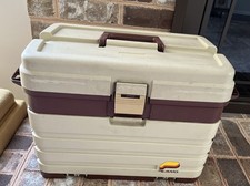 Plano 758 Tackle Box Large 4-Drawer Fishing Storage Organizer Tan Brown