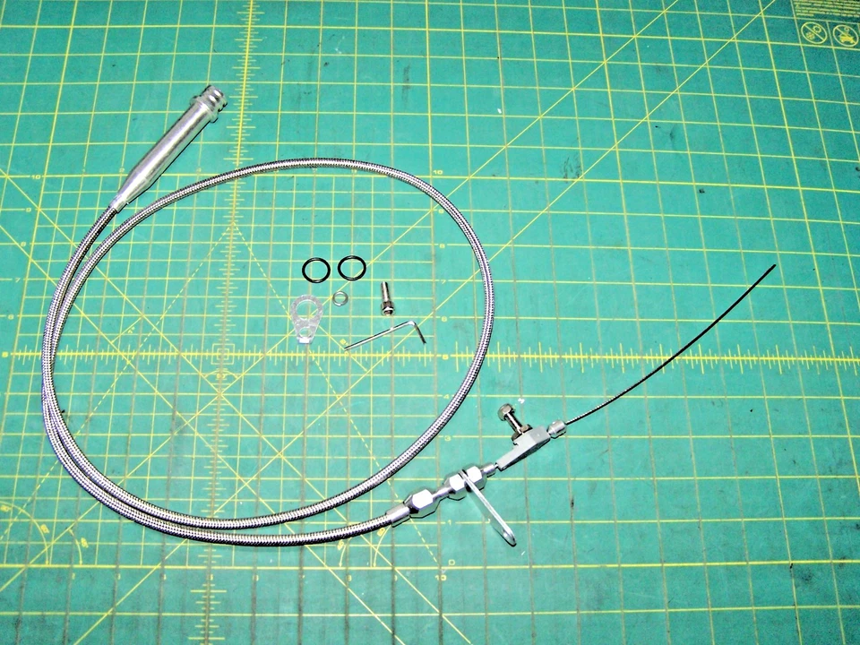 Cable de transmisión Kick Down para 700R GM Chevy Olds Buick SS línea trenzada Foto 2 de 4