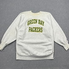 Champion Reverse Weave Green Bay Packers Sweatshirt Mens XXXL Grey Crew Fleece