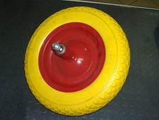 RUOTA  PER CARRIOLA CON GOMMA PIENA E CERCHIO IN FERRO D. 35 CM