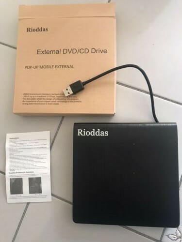 Rioddas Externes DVD/CD Laufwerk Pop-up Mobile Extern ~ Open Box - Bild 1 von 2