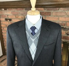 Joseph  Feiss TRIO Wool 40L Sport Coat 2-Btn/ Center Vent/Gray Blazer Jacket