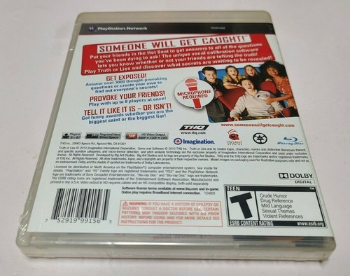 Truth or Lies (Sony PlayStation 3, 2010) PS3 NEW - Picture 2 of 2