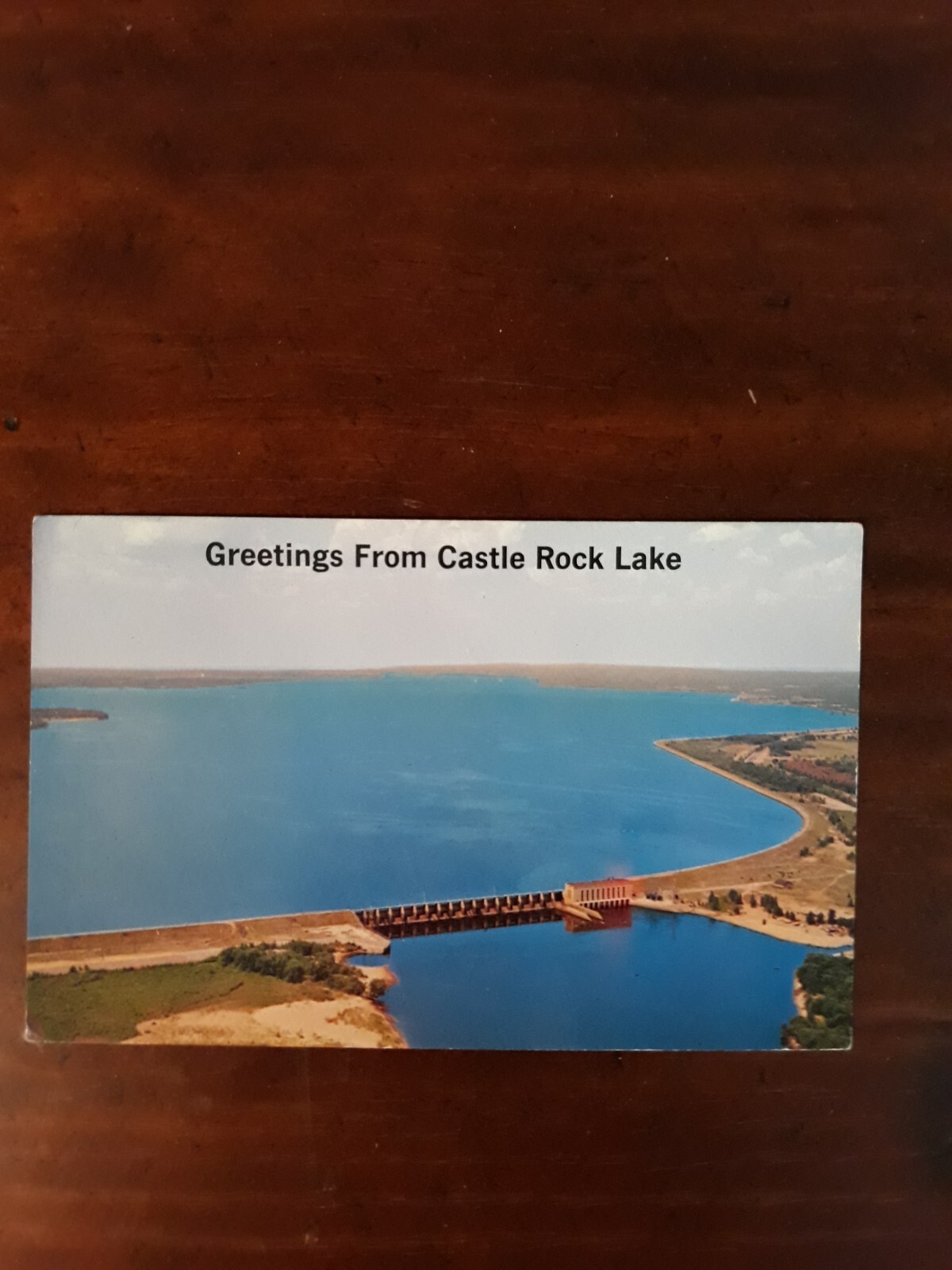 Chrome Postcard Castle Rock Park Wisconsin Lake Juneau County Aerial
