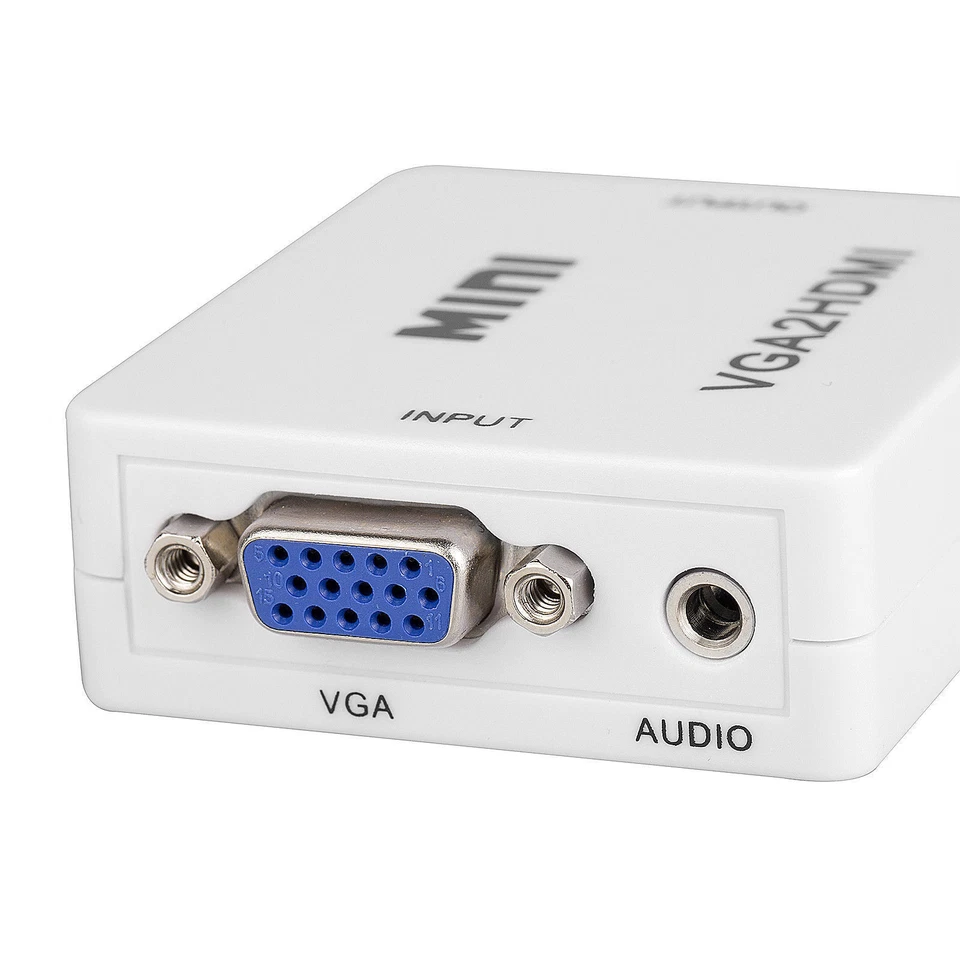 VGA to HDMI Converter Video Audio Adapter for PC Laptop Monitor TV 1080P Display - Image 2 of 4