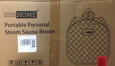 VIVOHOME Portable Personal Steam Sauna Spa, 1.8L 800 Watt Steam Generator, Brown