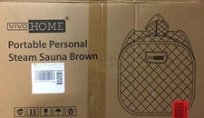 VIVOHOME Portable Personal Steam Sauna Spa, 1.8L 800 Watt Steam Generator, Brown