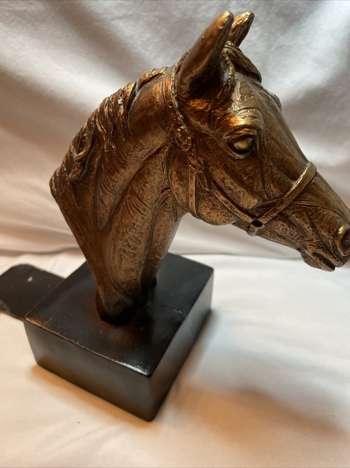 Vintage Austin Prod Inc 1975 Art Sculpture Horse Head Statue Bookend