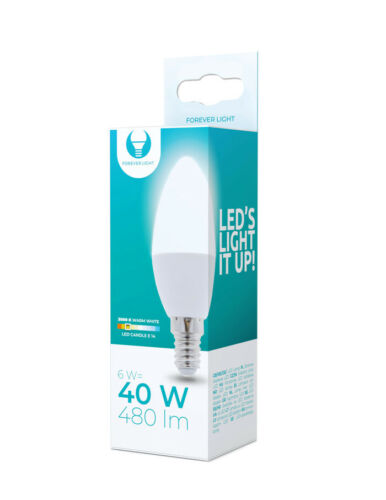 5x LED Glühlampe E14 480 Lumen 6W warmweiß 40W Glühbirne Kerze C37 Lampe Birne - Bild 1 von 2