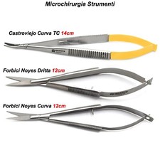 Microchirurgia Forbici a Molla Noyes Porta Aghi Castroviejo Chirurgiche Dentali