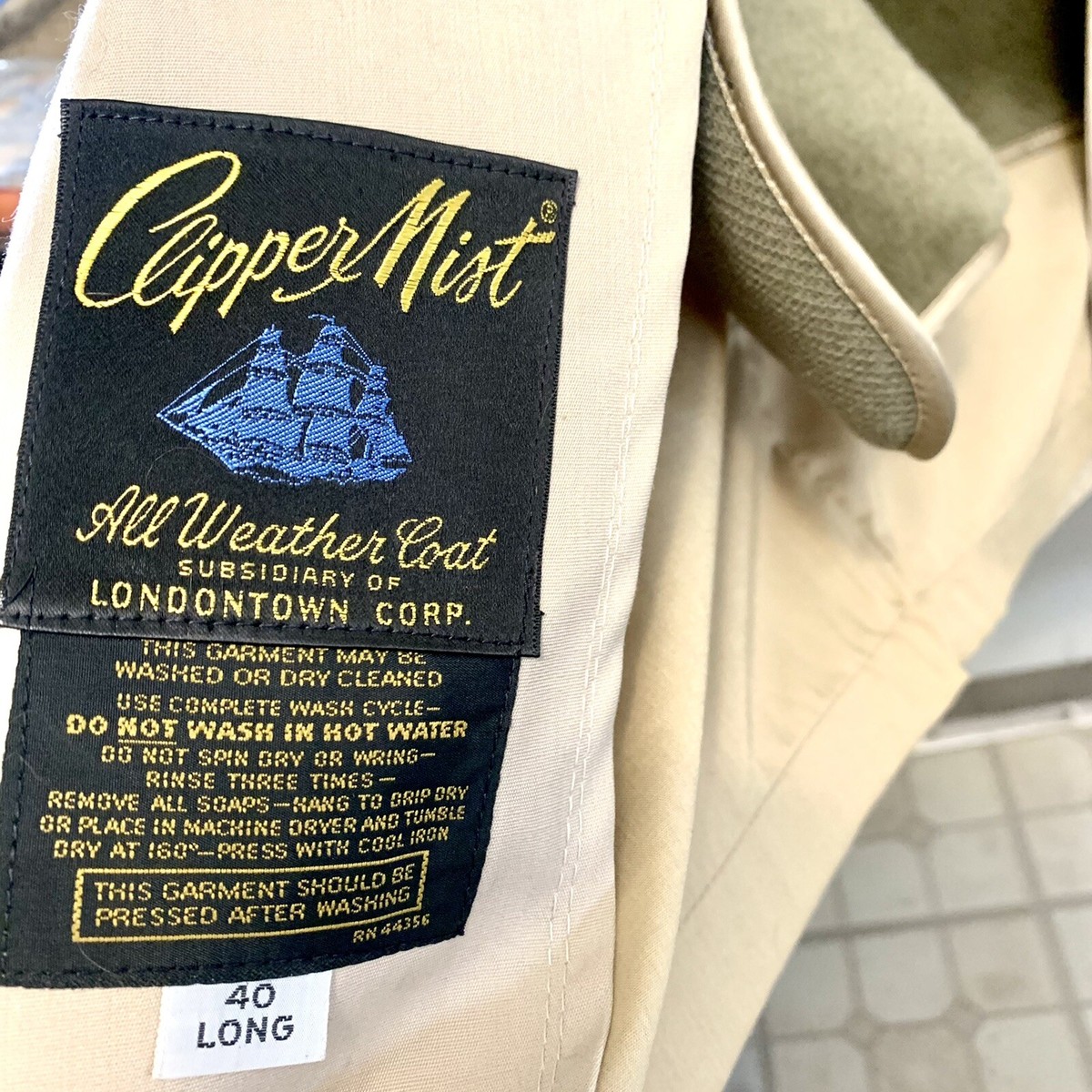 Clipper Mist Londontown Trench Coat All Weather Khaki Fur