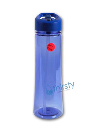 BPA Free Gym Water Bottle Travel Mug Canteen Jug Container Tritan Colors 24 oz - Picture 3 of 14