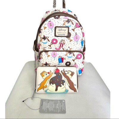 NWT Disney x Loungefly Chip & Dale with Snacks Mini Backpack  display picture 2