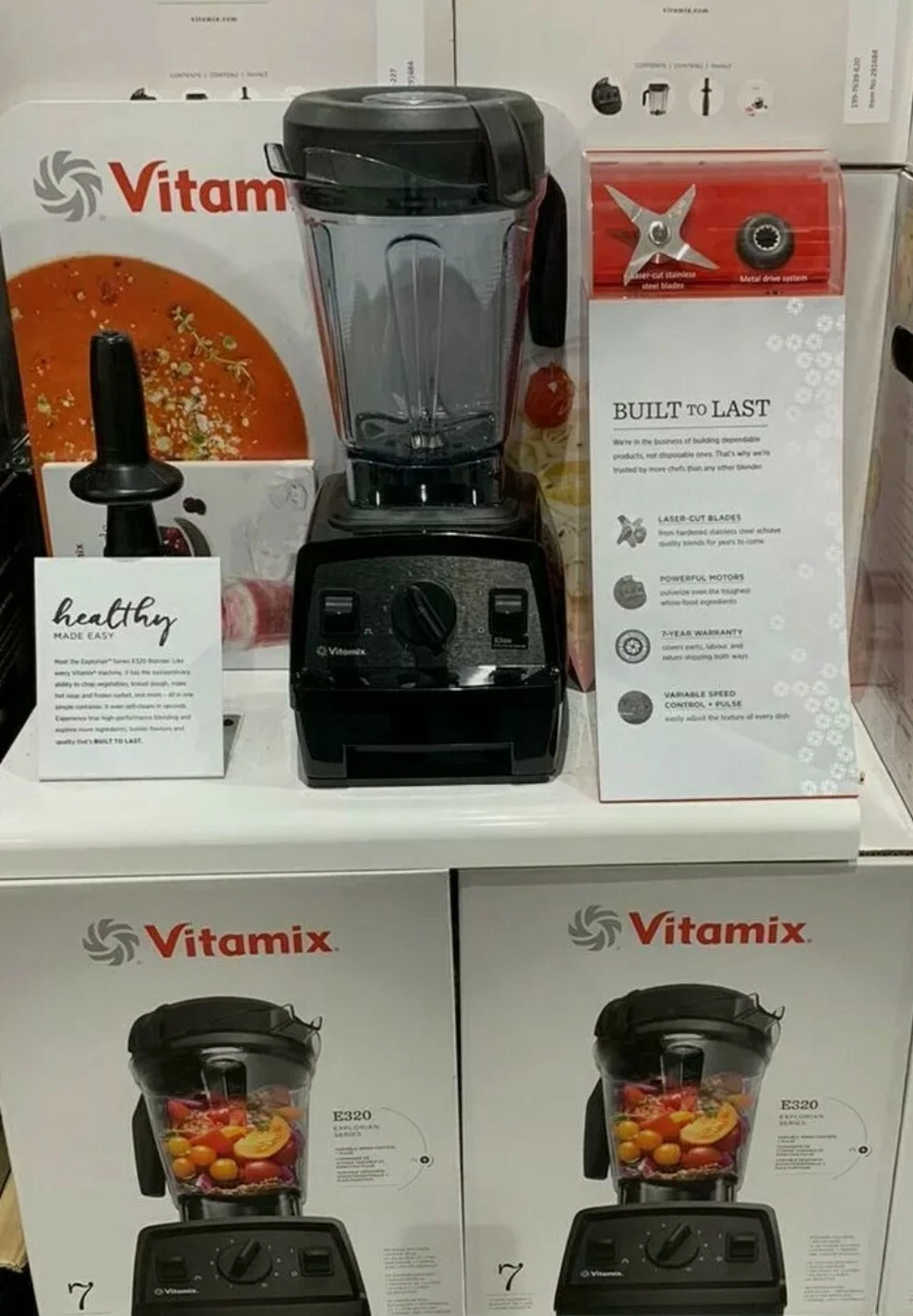 EXCLUSIVE VITAMIX E320 Explorian Blender With 7-Year Warranty, Black