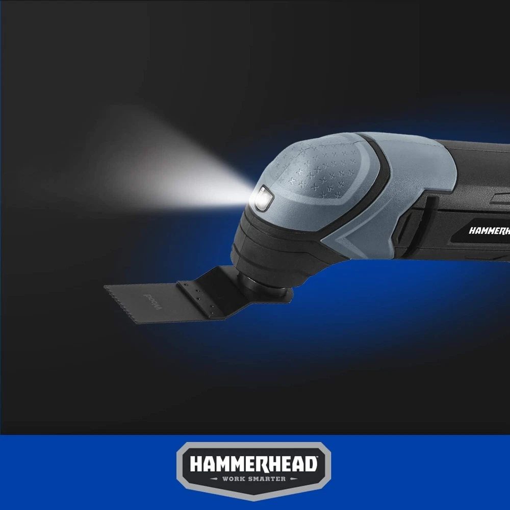 2.2-Amp Oscillating Multi-Tool Kit with Blades & Sanding Pad for Grinding