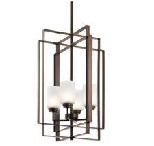Kichler 44008 Harvey 4 Light 17" Cage Pendant - Bronze