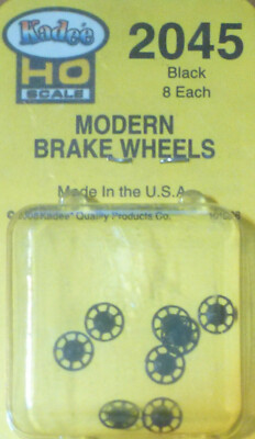 Kadee HO #2045 Modern Brake Wheels (8 Pckg) Black Plastic Parts