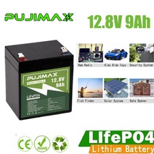 LiFePO4 Battery Rechargeable Battery Solar System 2000 Charging Cycles 12V 9Ah