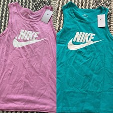 NWT Nike Sportswear Icon Futura Tank Top Teal OR Pink Men's Sz XS-XXL AR4991 30