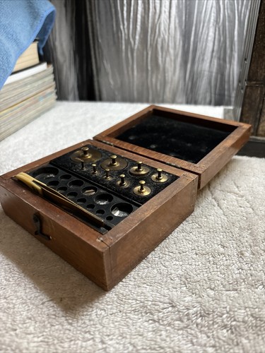 Antique CENCO Laboratory/Apothecary Metric 9 Weight Set - Picture 4 of 20