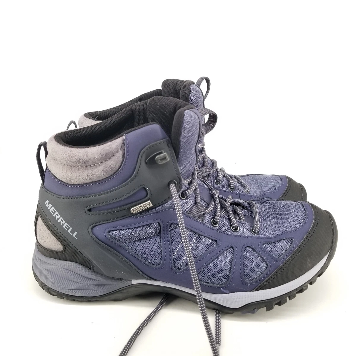 B44 Womens Merrell “Siren Q2 Mid” Waterproof Hiking Boots Crown Blue 10.5 | eBay