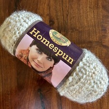 Lion Brand HOMESPUN Yarn PEARLS 412 Beige Cream, 6 oz.
