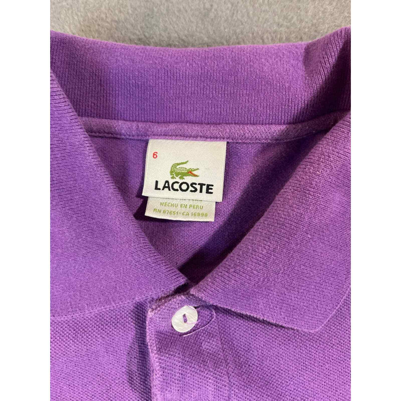 Lacoste polo shirts for men size 6 purple eBay