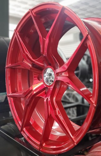 (SET 4) 19" GLOSS RED 5x120 CONCAVE WHEELS RIMS FOR BMW 328I 335I 330I 325I E90 - Picture 2 of 3
