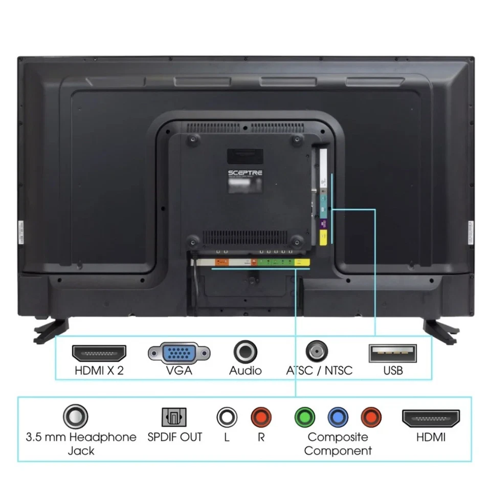 Sceptre TV 40 Inch  FHD LED Tv Home Entertainment 1080p - Image 3 of 4