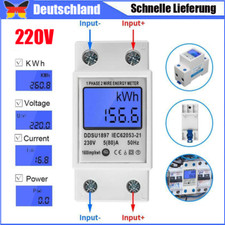 LCD Wechselstromz&auml;hler Stromz&auml;hler Geeicht F&uuml;r DIN Hutschiene 5(80)A AC 230V NEU